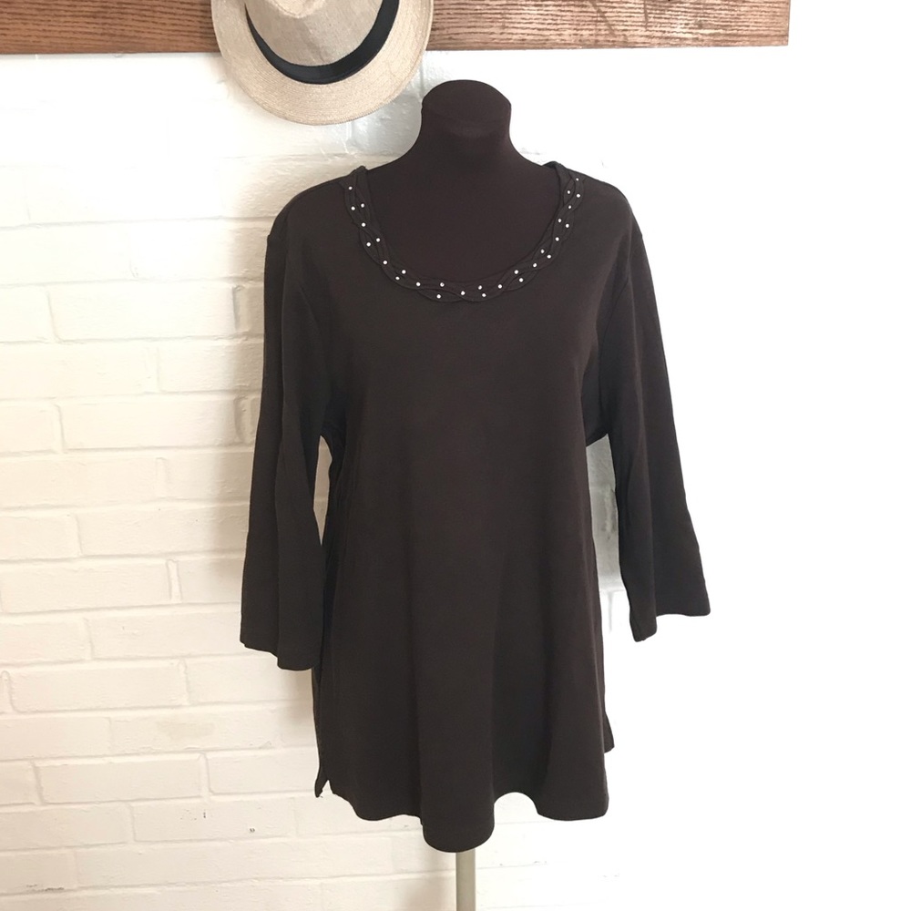 Quacker Factory 3/4 Sleeve Tunic, EUC!